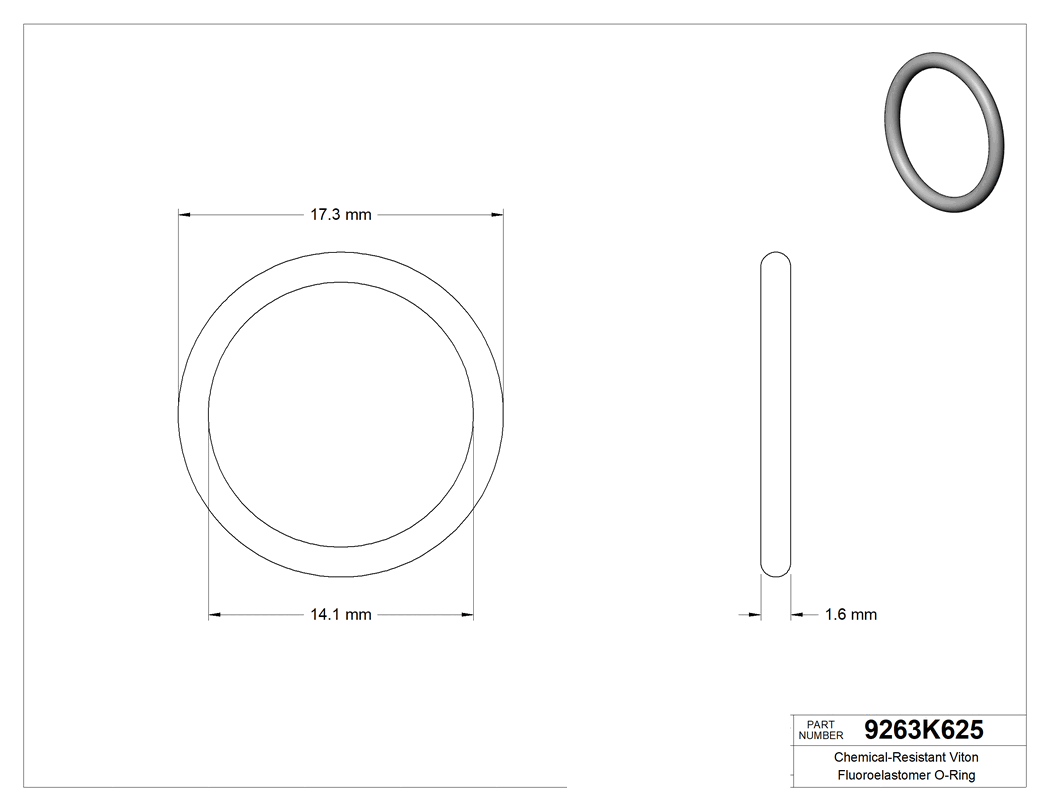 Technical drawing - 9263K625